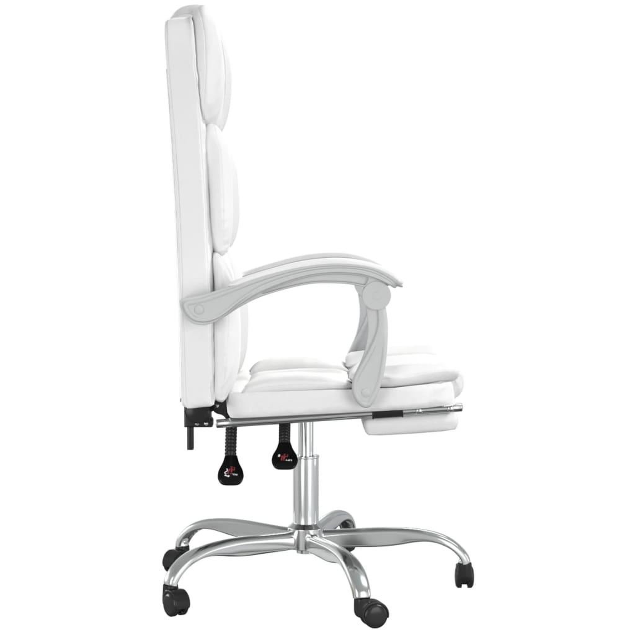 Voir la diapositive 4 : VIDAXL Fauteuil inclinable de bureau Blanc Similicuir