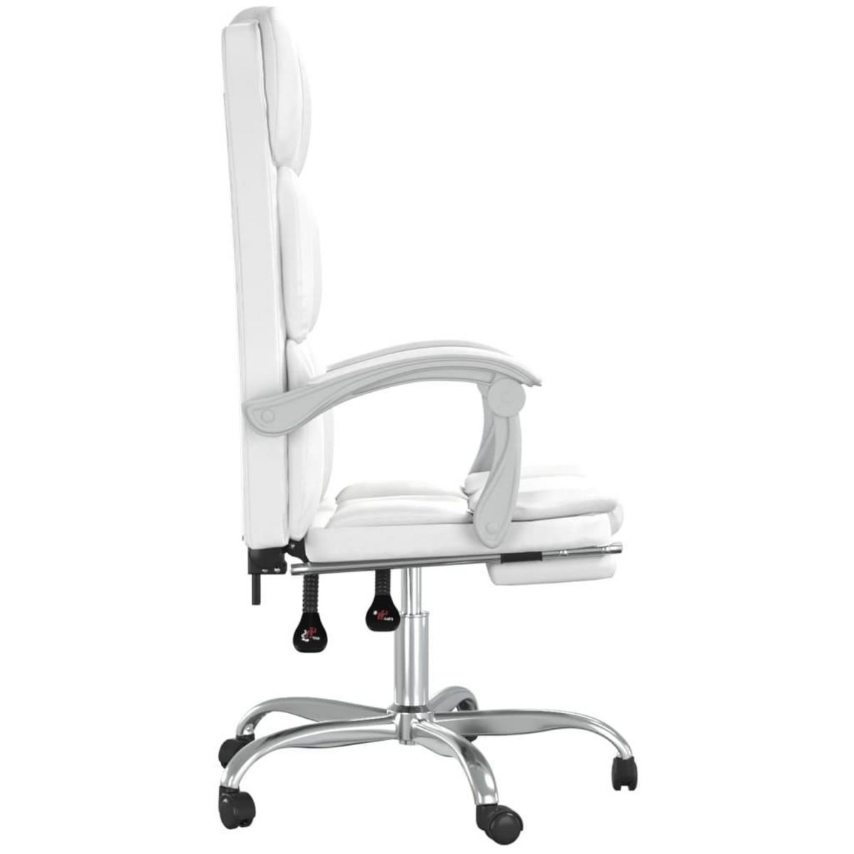VIDAXL Fauteuil inclinable de bureau Blanc Similicuir