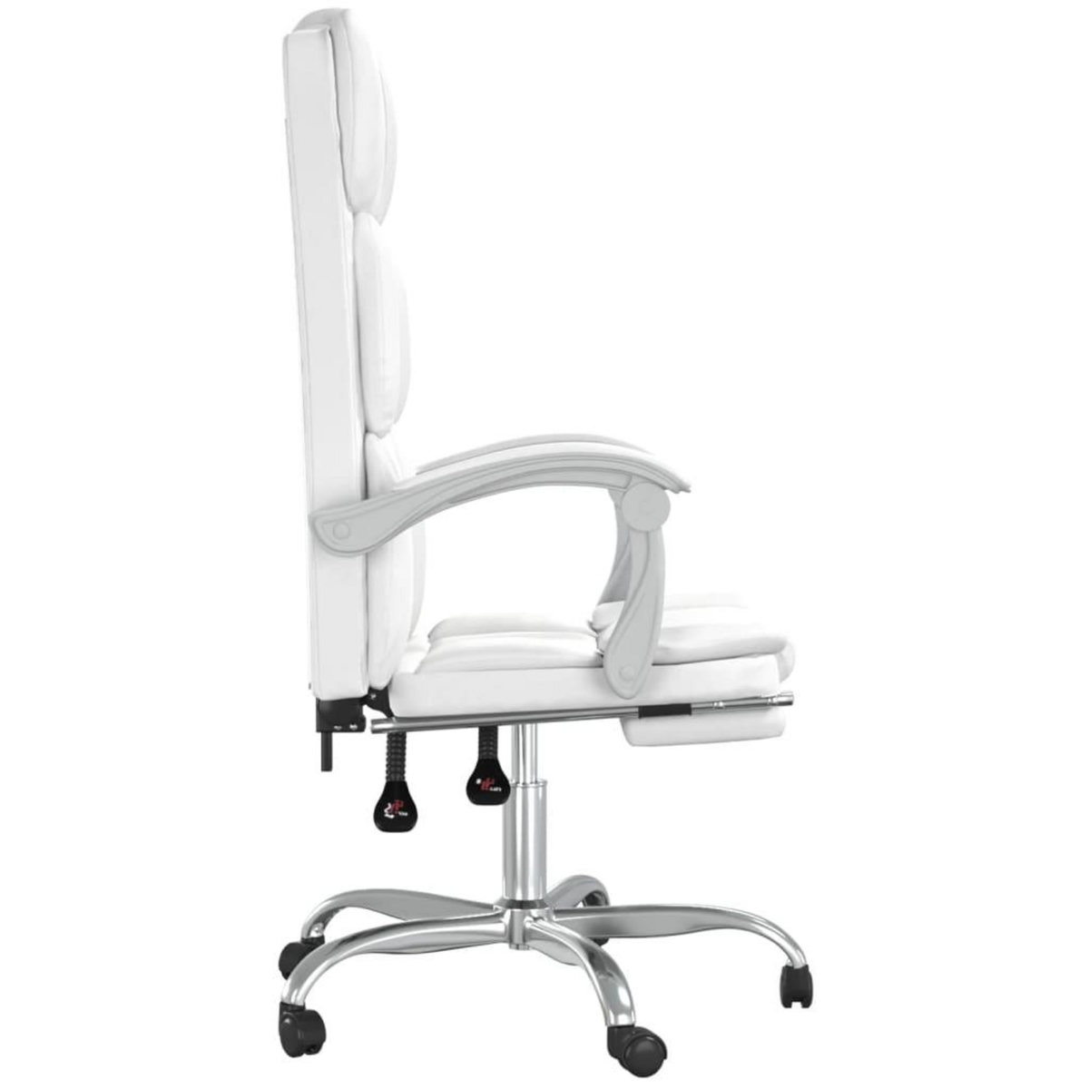 VIDAXL Fauteuil inclinable de bureau Blanc Similicuir