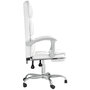 Voir la diapositive 4 : VIDAXL Fauteuil inclinable de bureau Blanc Similicuir