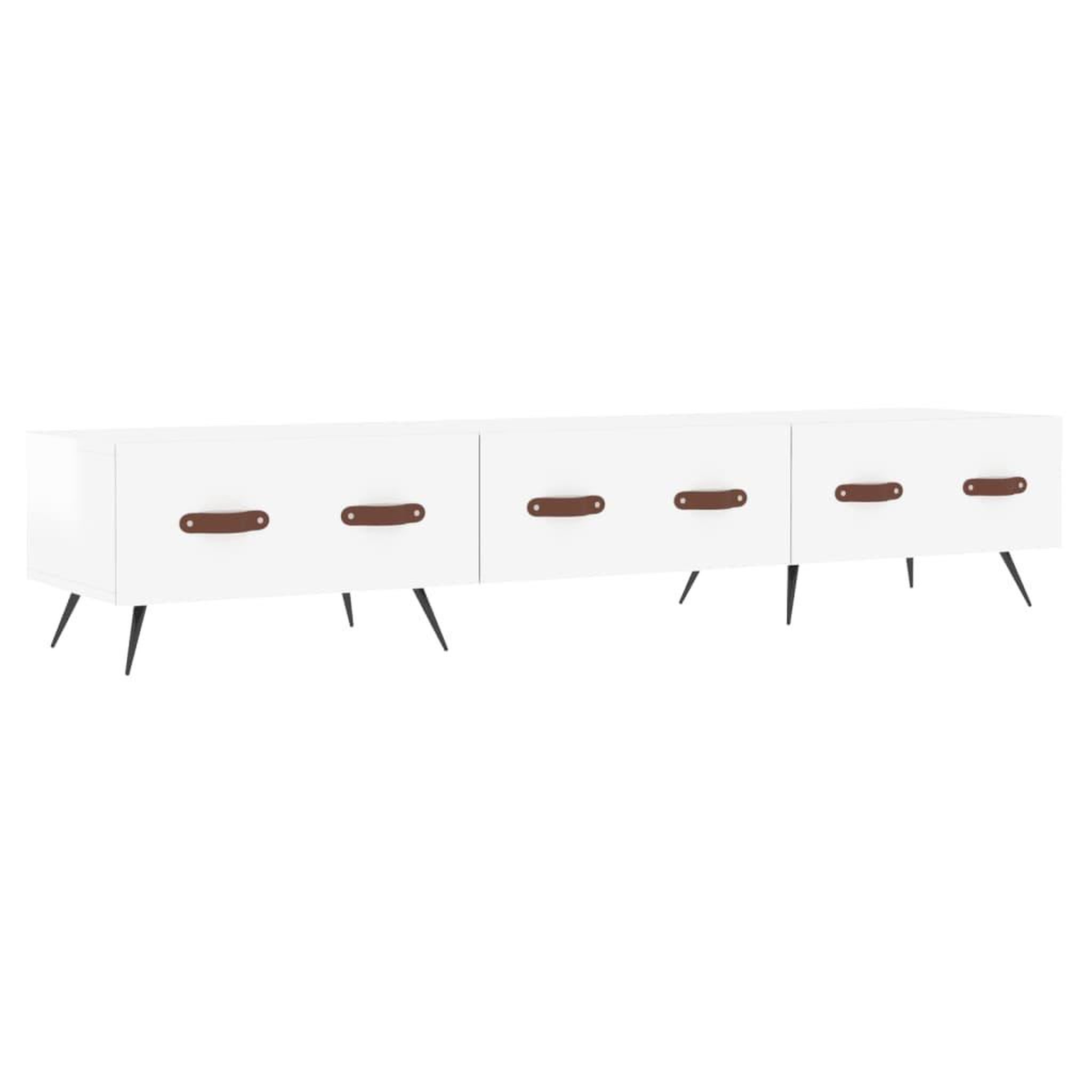 Voir la diapositive 2 : VIDAXL Meuble TV blanc brillant 150x36x30 cm bois d'ingenierie
