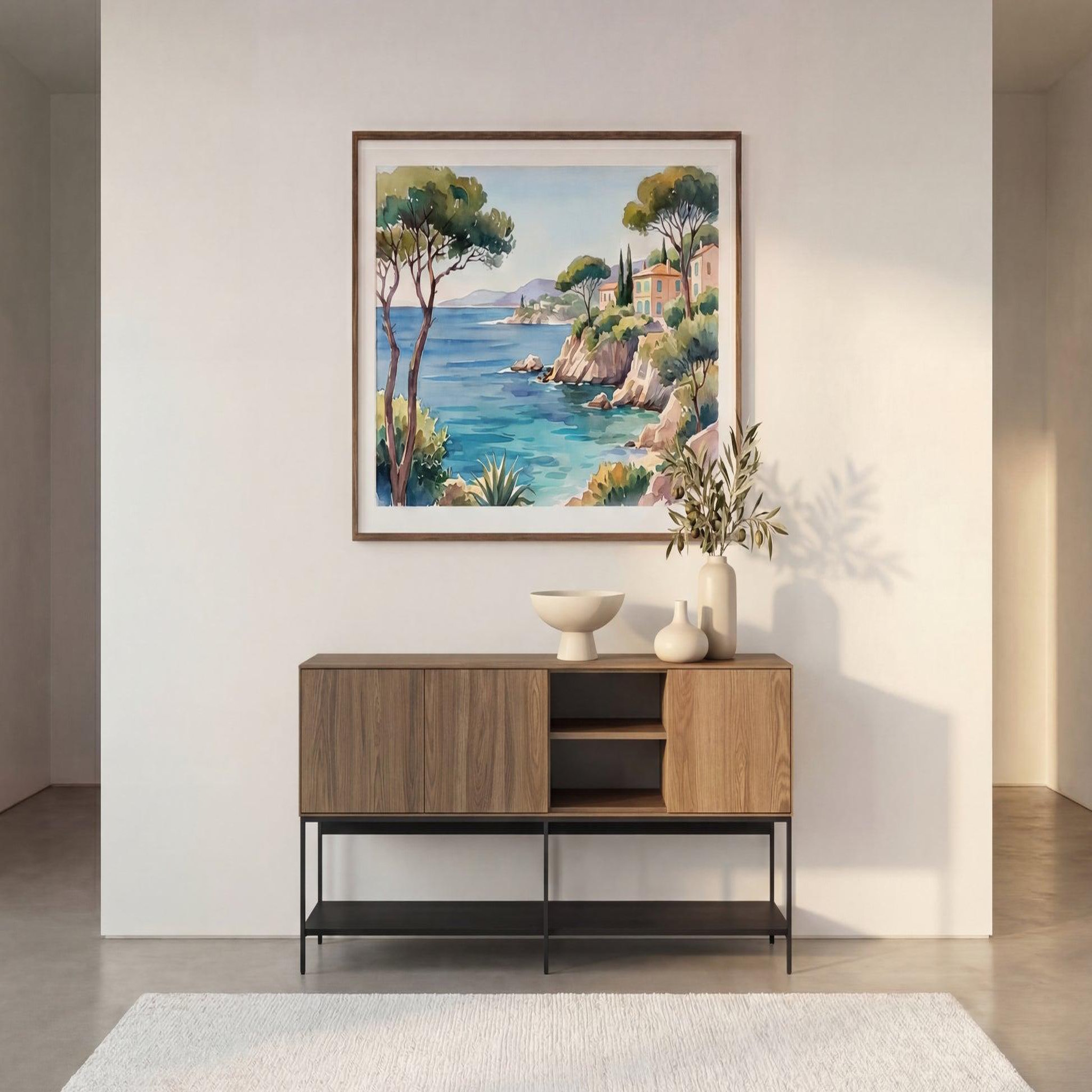 Voir la diapositive 2 : CASANOVA PARIS Tia - buffet 180cm en mélamine chêne clair