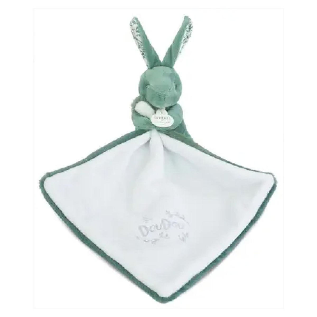DOUDOU ET COMPAGNIE Lapin doudou - Lapin avec doudou vert sauge