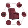 Voir la diapositive 5 : VIDAXL Fauteuil inclinable Rouge bordeaux Tissu