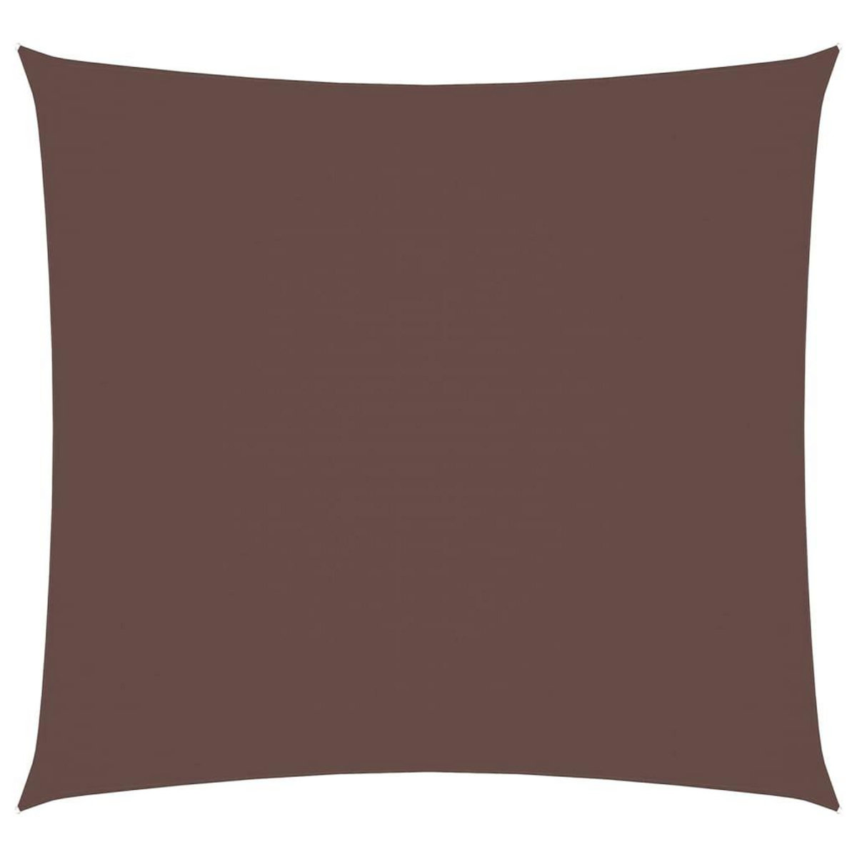 VIDAXL Voile de parasol tissu oxford carre 5x5 m marron