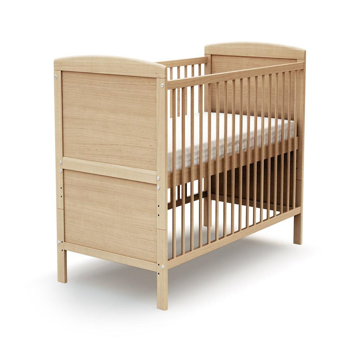 AT4 Lit bébé évolutif avec matelas ESSENTIEL 60 x 120 cm en bois