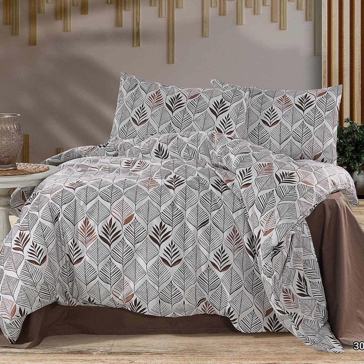 Home collection Parure housse de couette 100% coton 57 fils Imprimé - Lignora