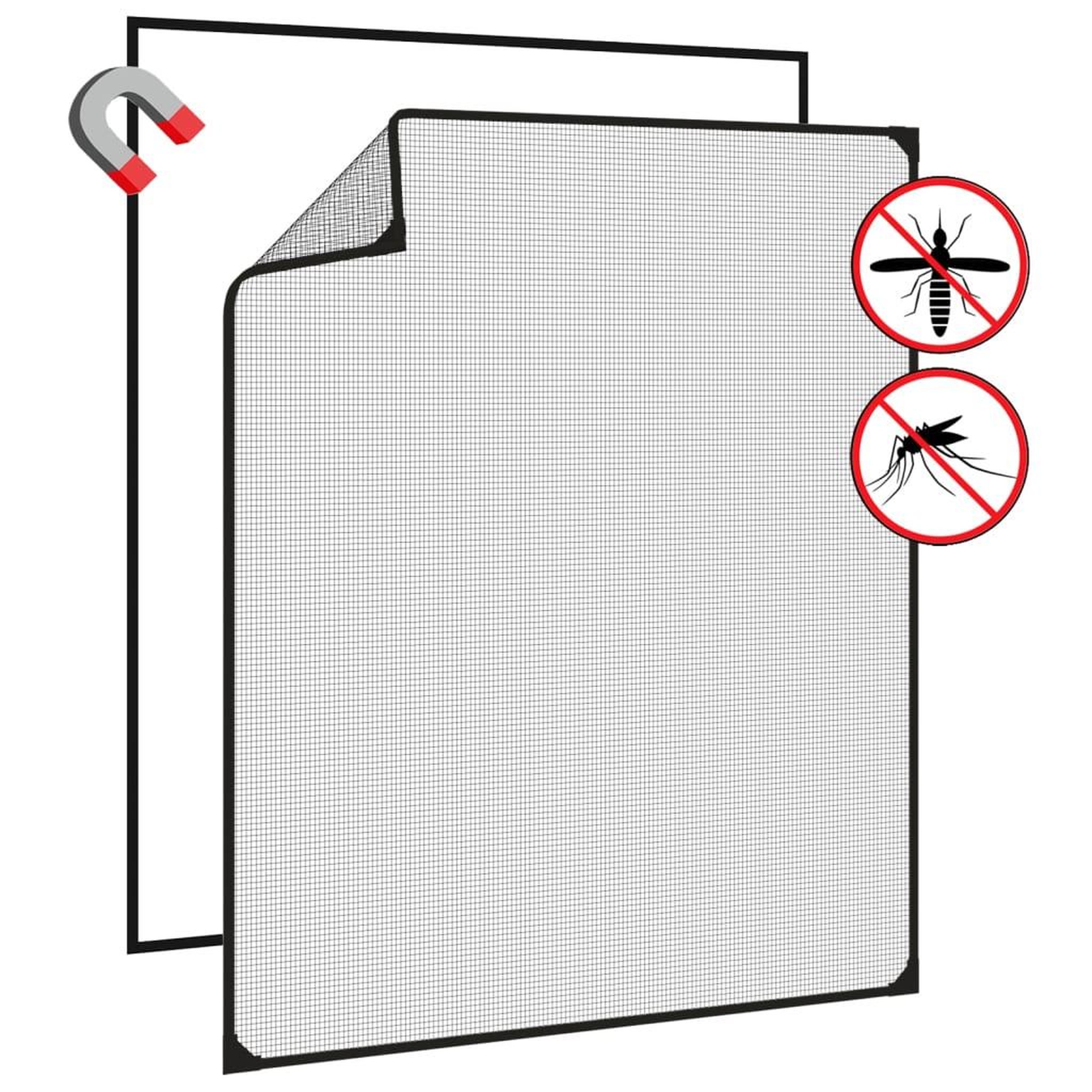Voir la diapositive 4 : VIDAXL Moustiquaire magnetique pour fenetres anthracite 100x120 cm
