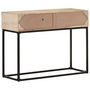 Voir la diapositive 4 : VIDAXL Table console 100x35x76 cm Bois de manguier et canne naturelle