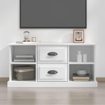 VIDAXL Meuble TV blanc 99,5x35,5x48 cm bois d'ingenierie