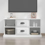 Voir la diapositive 1 : VIDAXL Meuble TV blanc 99,5x35,5x48 cm bois d'ingenierie