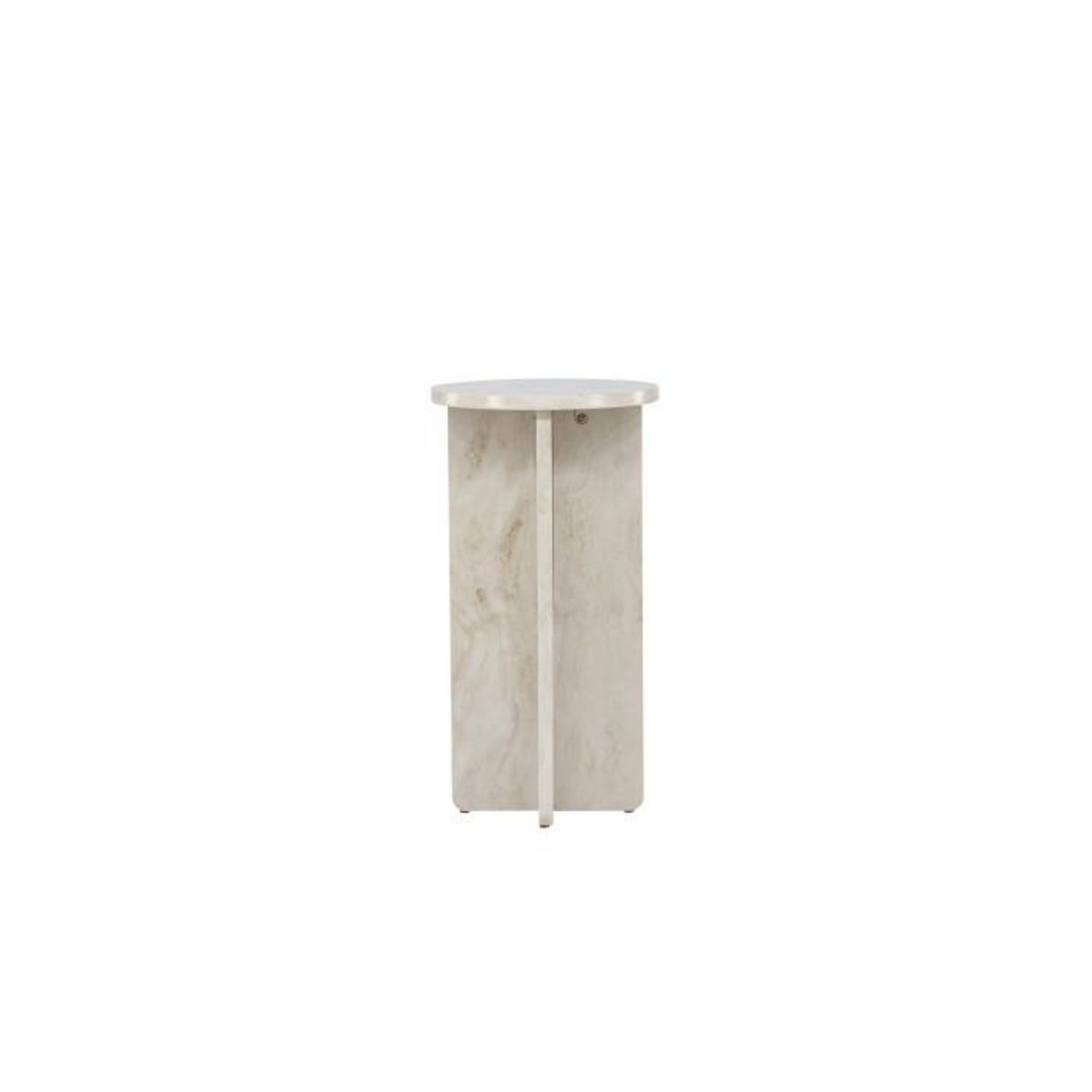 Paris Prix Table d'Appoint Effet Marbre  Alesund  75cm Beige