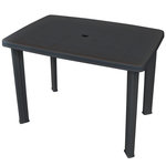 VIDAXL Table de jardin Anthracite 101 x 68 x 72 cm Plastique