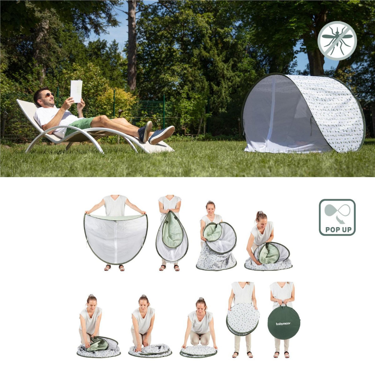 BABYMOOV Tente Anti-UV Haute protection 50+ Provence Babymoov