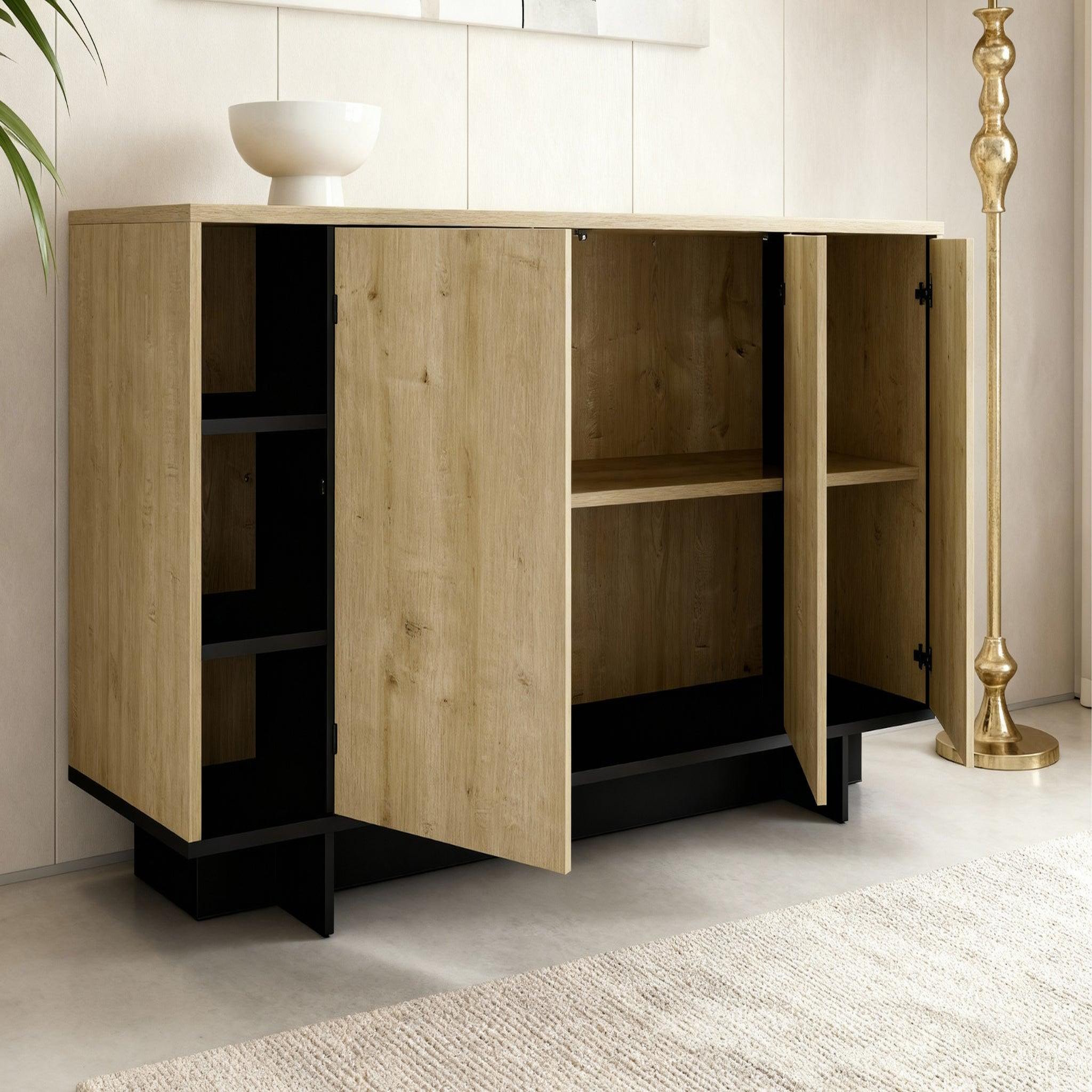 Voir la diapositive 4 : CASANOVA PARIS Calyo - buffet 3 portes 170cm en mélamine