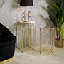 Voir la diapositive 6 : Paris Prix Lot de 2 Tables d'Appoint Gigogne Carrée  Arty  70cm Or