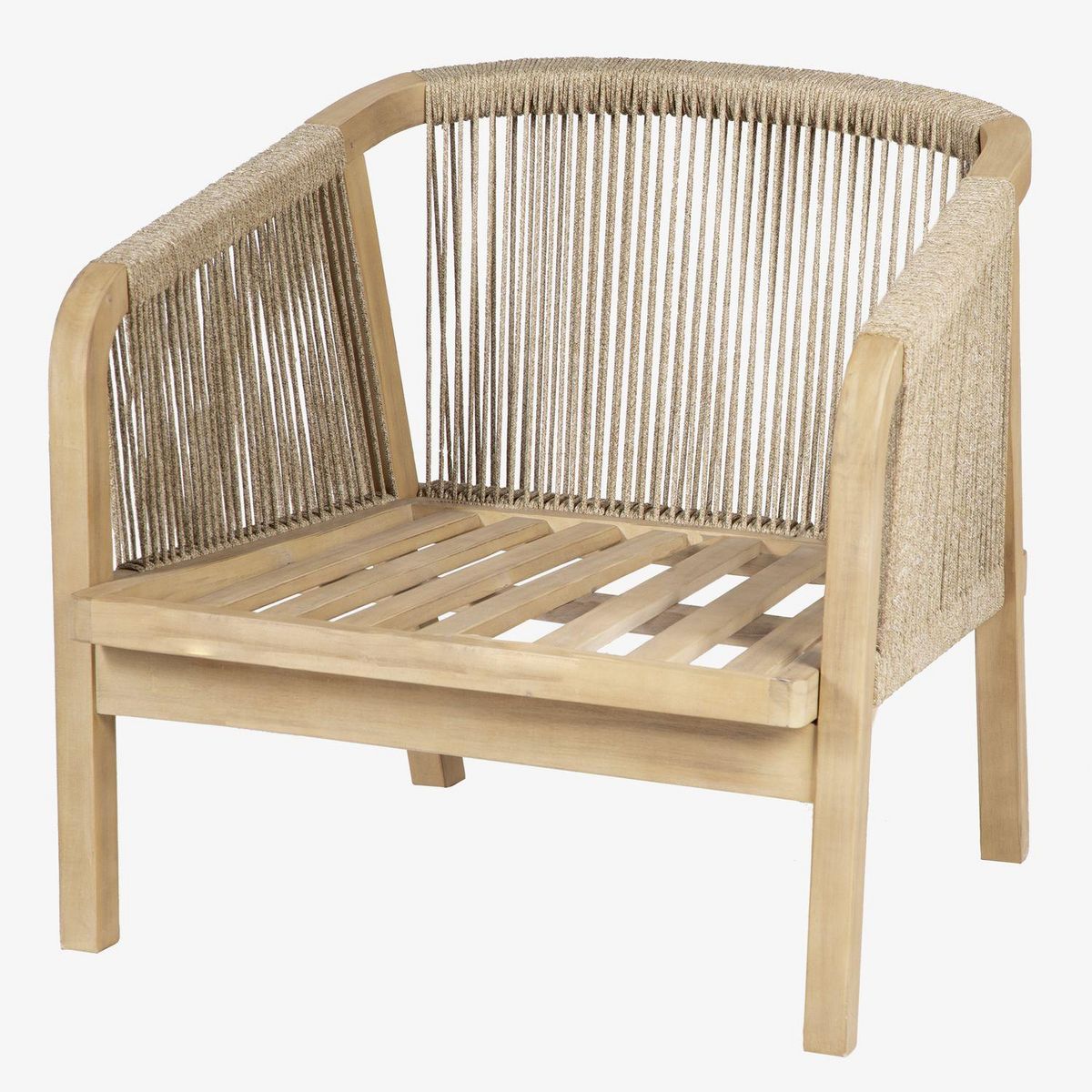 HESPERIDE Fauteuil de salon de jardin en acacia Papouasie - Taupe