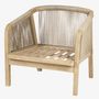 Voir la diapositive 3 : HESPERIDE Fauteuil de salon de jardin en acacia Papouasie - Taupe