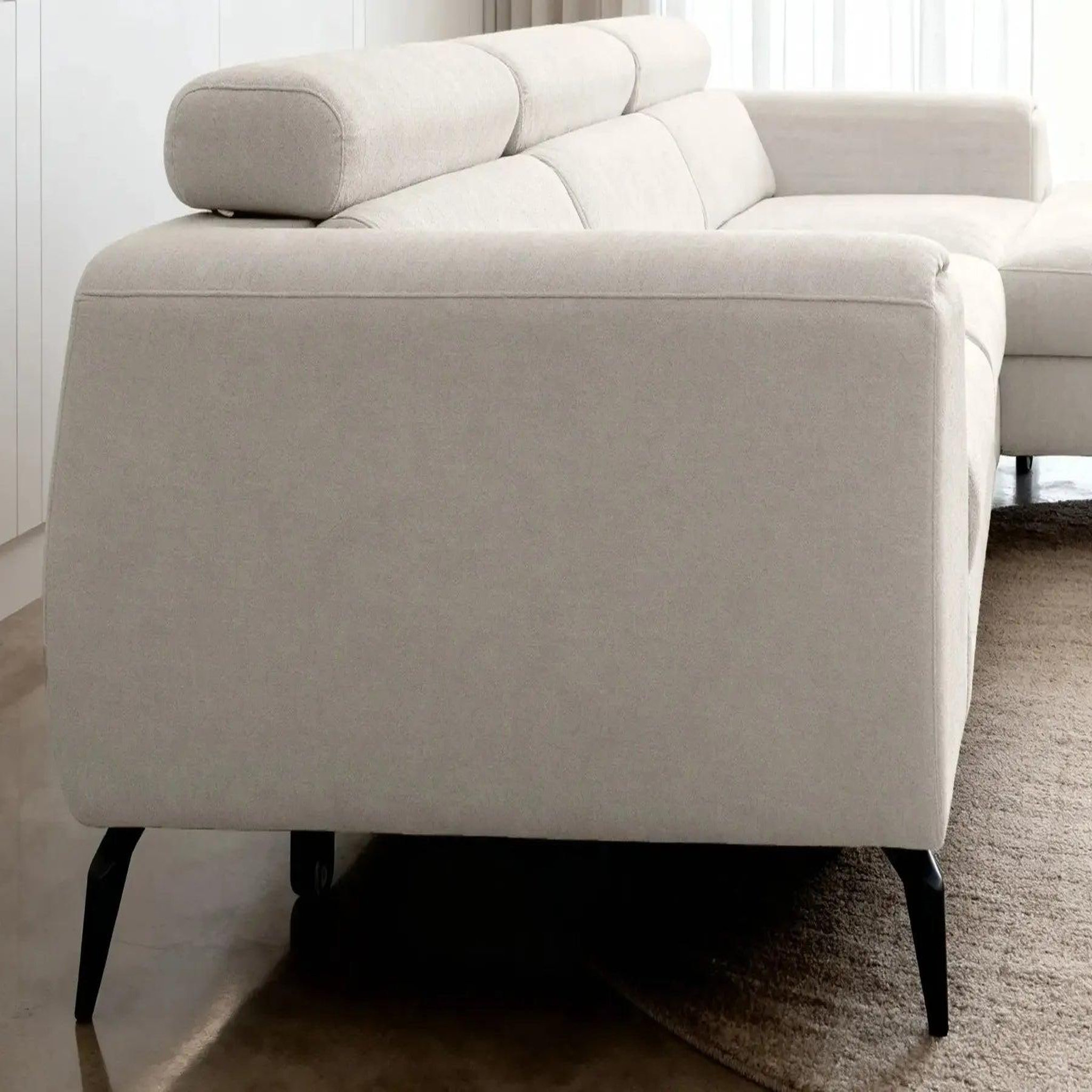 Voir la diapositive 5 : CASANOVA PARIS Clovis - canapé d'angle convertible tissu chiné