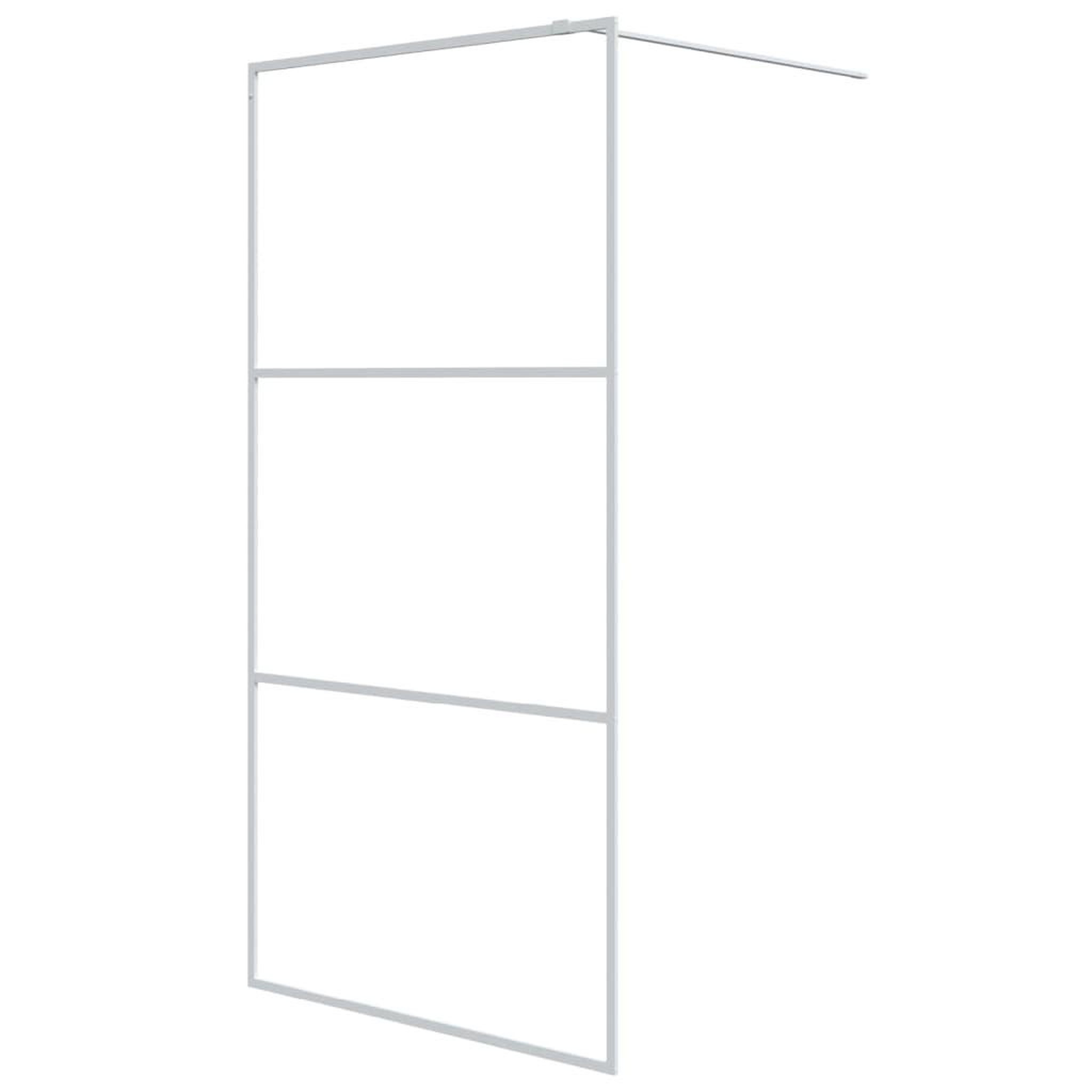 Voir la diapositive 2 : VIDAXL Paroi de douche Blanc 100x195 cm Verre ESG transparent
