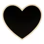 Artemio Tableau noir coeur avec bordure bois 15 x 13,5 x 0,5 cm