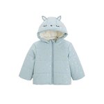 Petit Béguin Doudoune bébé intérieur polaire avec capuche Alma. Coloris disponibles : Bleu