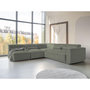 Voir la diapositive 1 : BEST MOBILIER Felix - canapé modulable d'angle gauche 5 places en tissu texturé