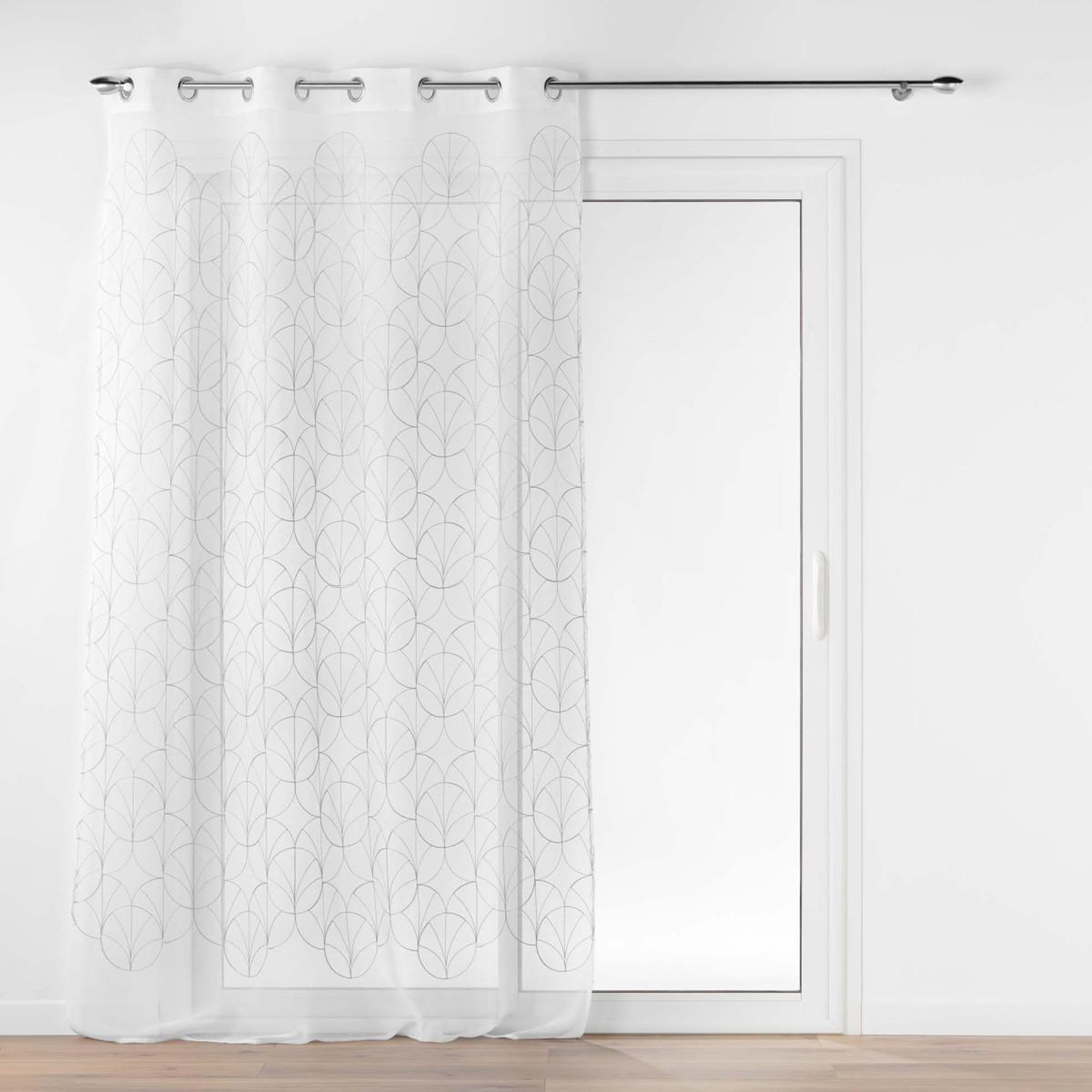 Douceur d'Intérieur Rideau voilage à œillets  felicia  140x240cm argent