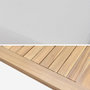 Voir la diapositive 4 : SWEEEK Salon de jardin modulable bois d'acacia et tissu beige 4 places - Tula