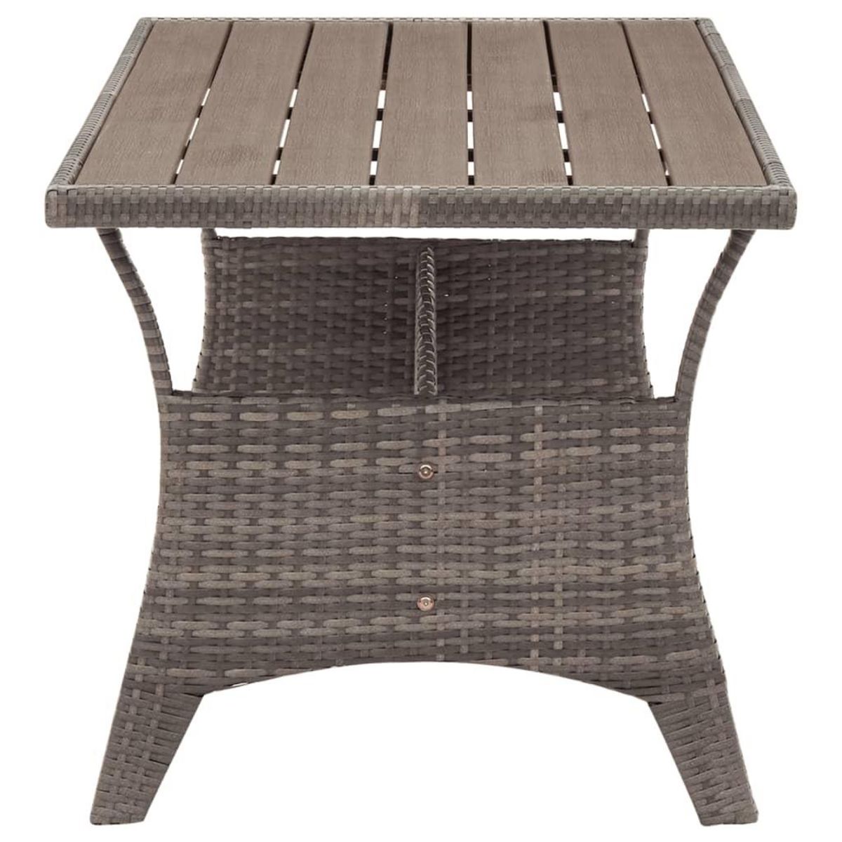 VIDAXL Table de jardin Gris 120x70x66 cm Resine tressee