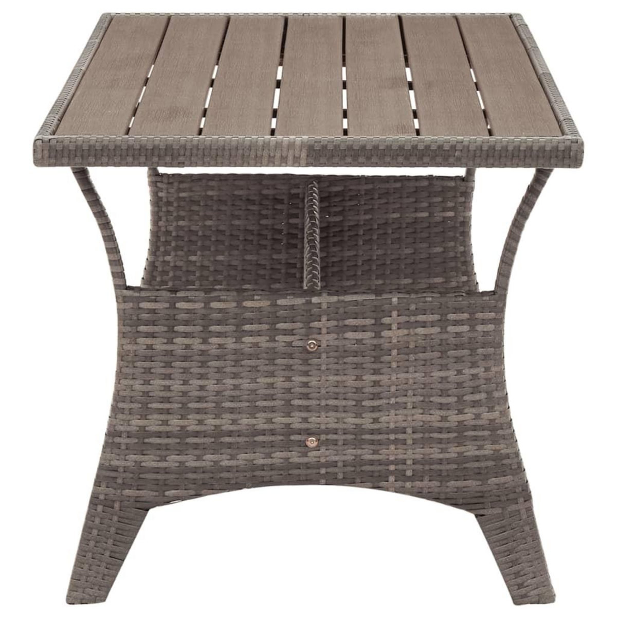VIDAXL Table de jardin Gris 120x70x66 cm Resine tressee