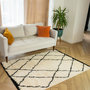 Voir la diapositive 2 : FUTURE HOME Tapis déco type berbère à poils longs 133x190cm