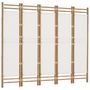 Voir la diapositive 3 : VIDAXL Cloison de separation pliante 5 panneaux 200 cm Bambou et toile