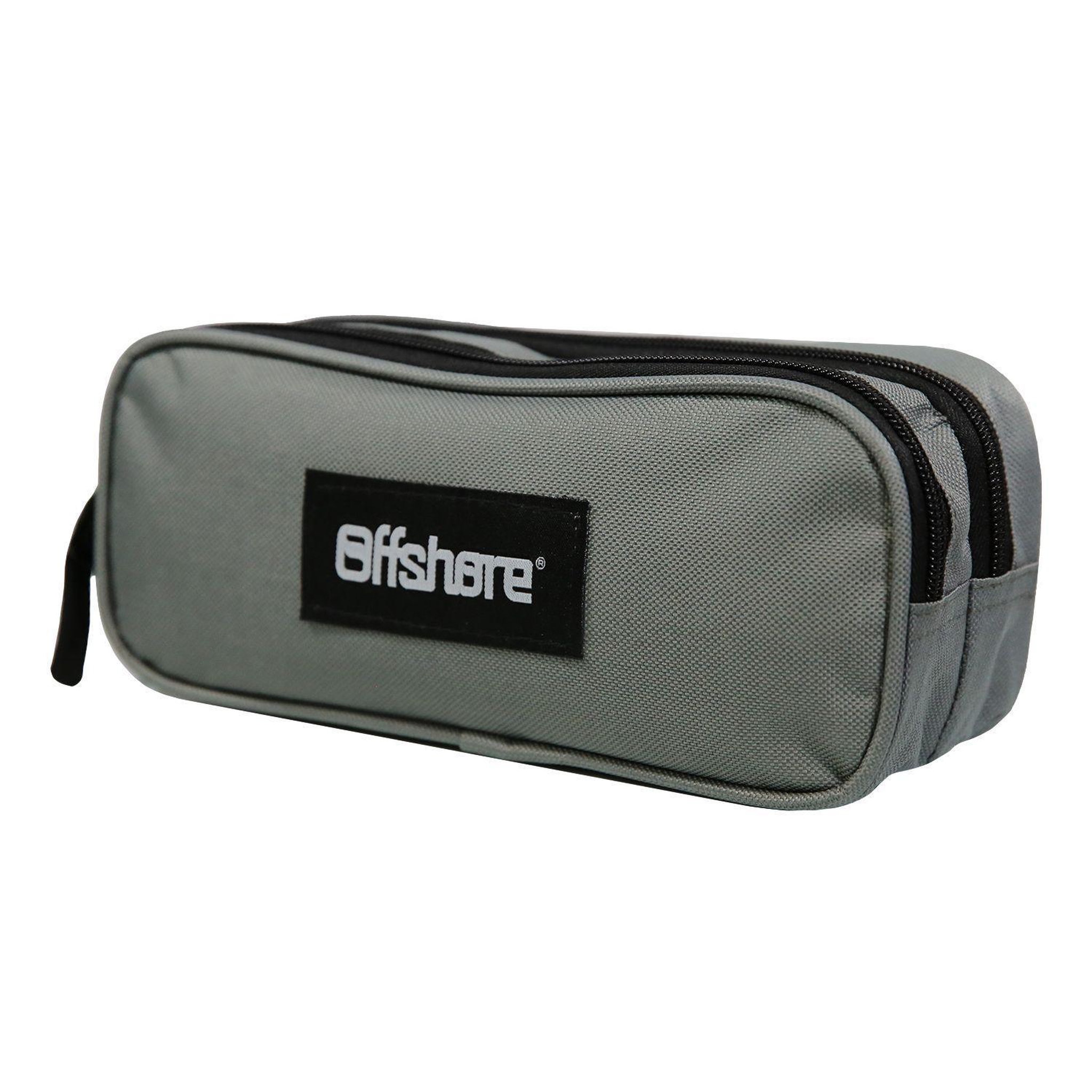 Voir la diapositive 2 : Bagtrotter BAGTROTTER Trousse scolaire 2 compartiments Offshore Grise