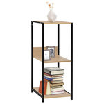 VIDAXL Etagere a livres droite petite Noir et chene 33,5x39,6x79,7 cm