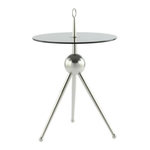 Paris Prix Table d'Appoint Design  Rodriga  53cm Argent & Gris