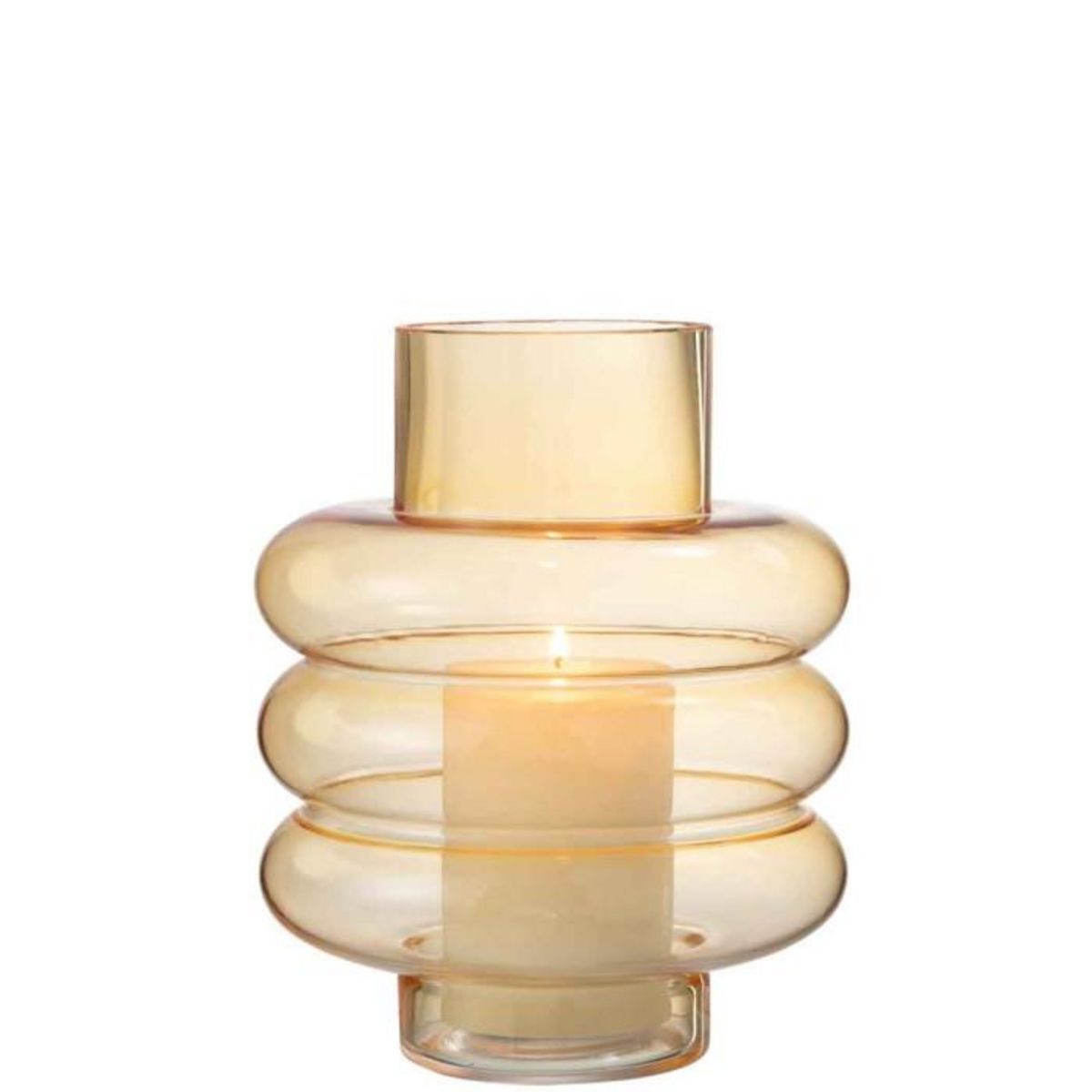 Paris Prix Vase Design en Verre  Lima  22cm Ocre