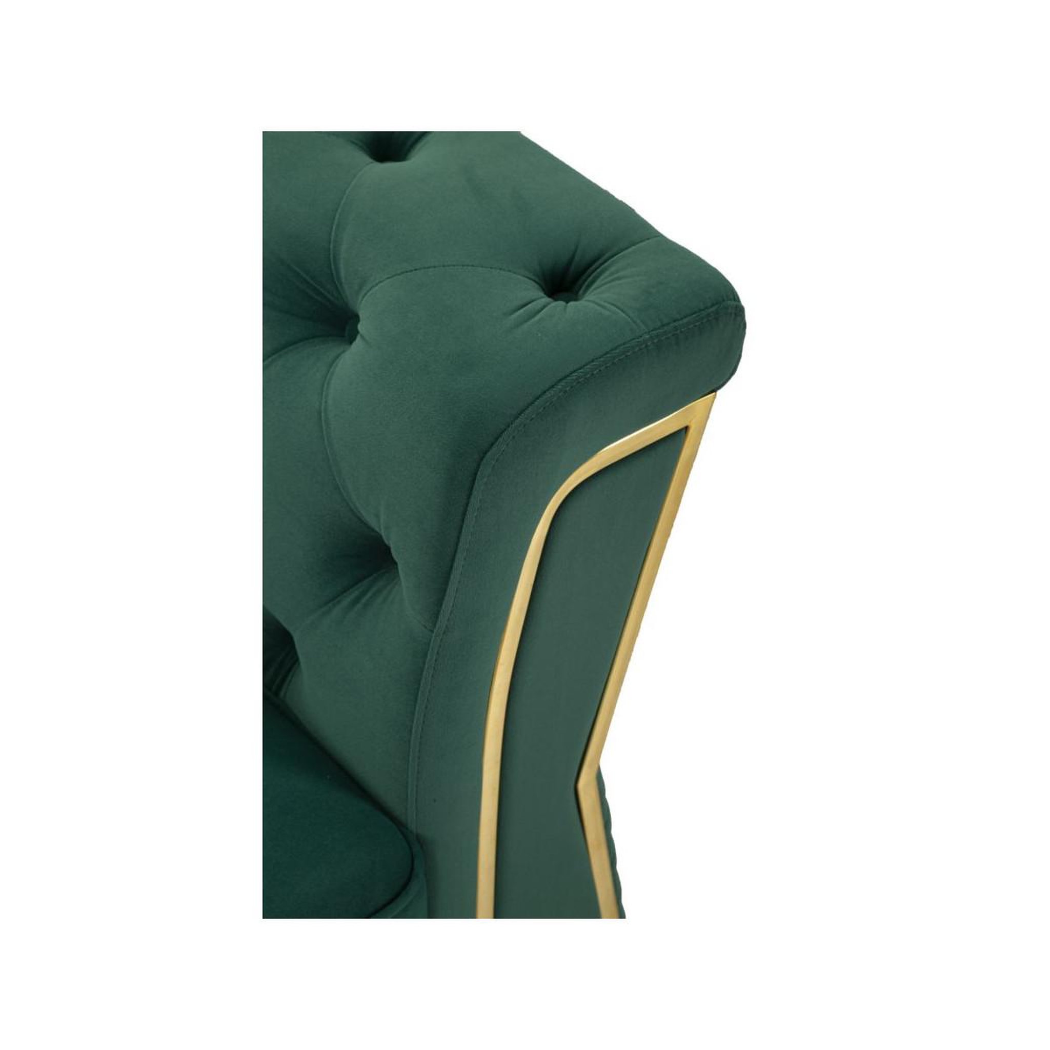 Voir la diapositive 5 : Paris Prix Canapé 2 places en velours capitonné  emy  162cm vert