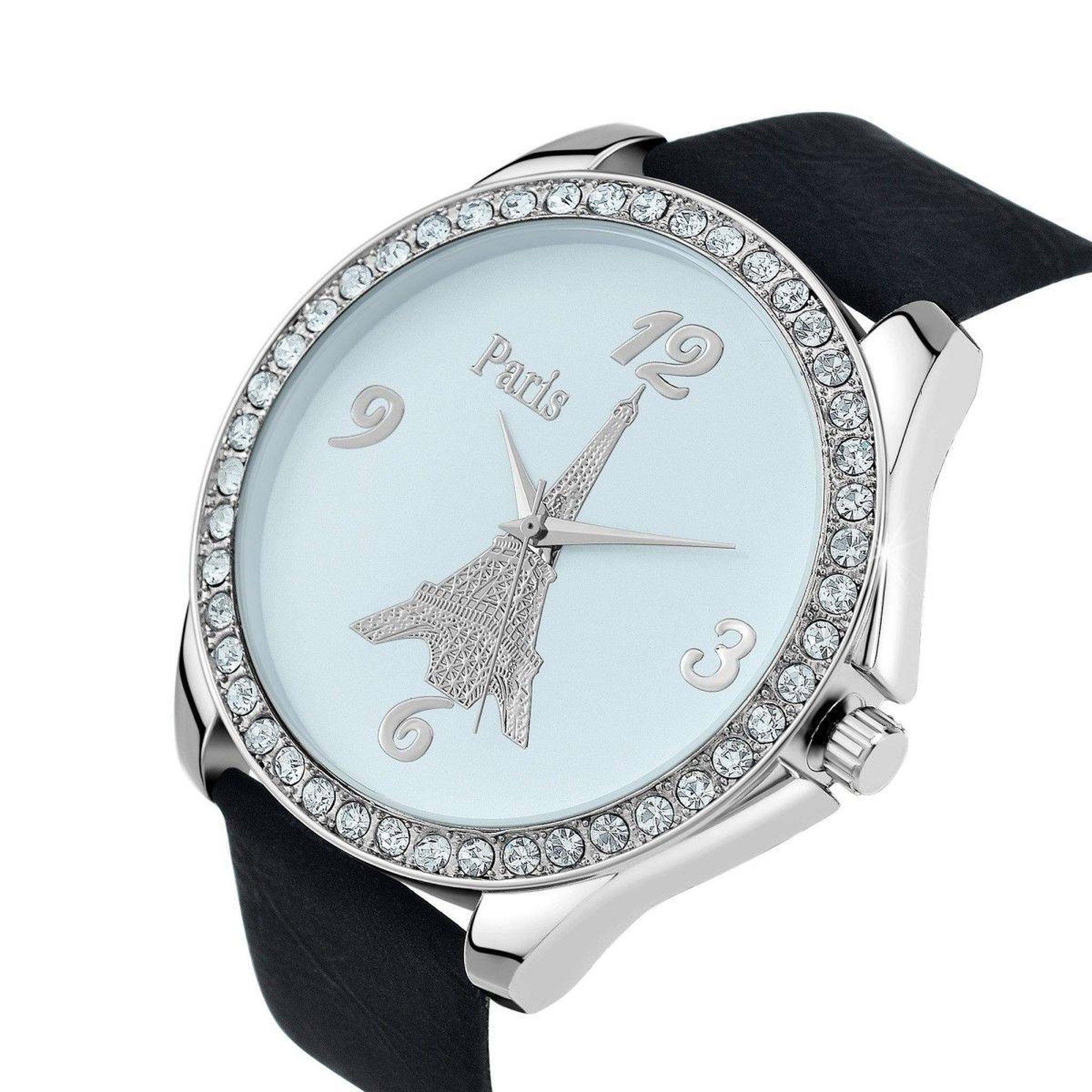 Voir la diapositive 3 : SC CRYSTAL Montre Paris élégante ornée de Cristaux scintillants par SC Crystal