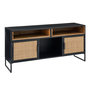 Voir la diapositive 1 : Paris Prix Meuble TV 2 Portes  Rickey  122cm Noir & Naturel