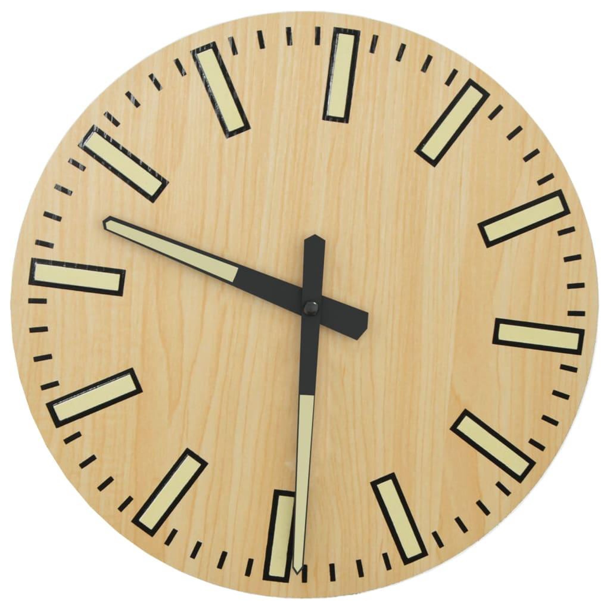 Voir la diapositive 2 : VIDAXL Horloge murale avec aiguilles lumineuses jaune Ø30 cm