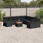 Voir la diapositive 1 : VIDAXL Salon de jardin 12 pcs avec coussins noir resine tressee