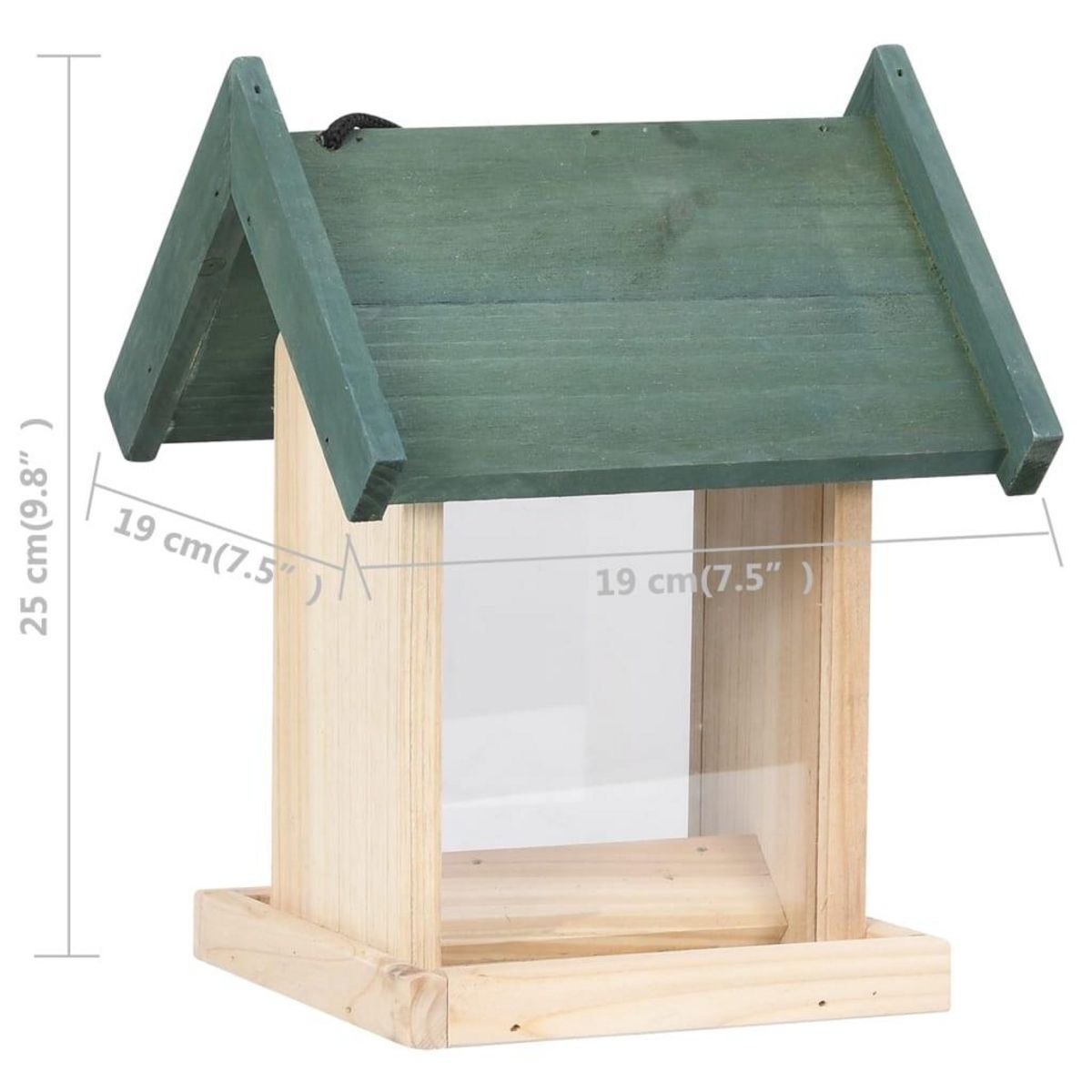 VIDAXL Mangeoires a oiseaux 4 pcs Bois de sapin