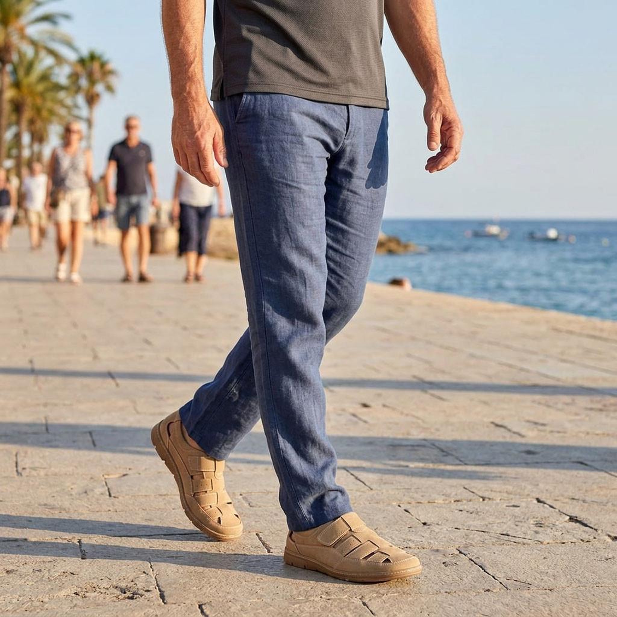 Voir la diapositive 2 : OZABI OZABI Sandales fermees homme confort ete aerées