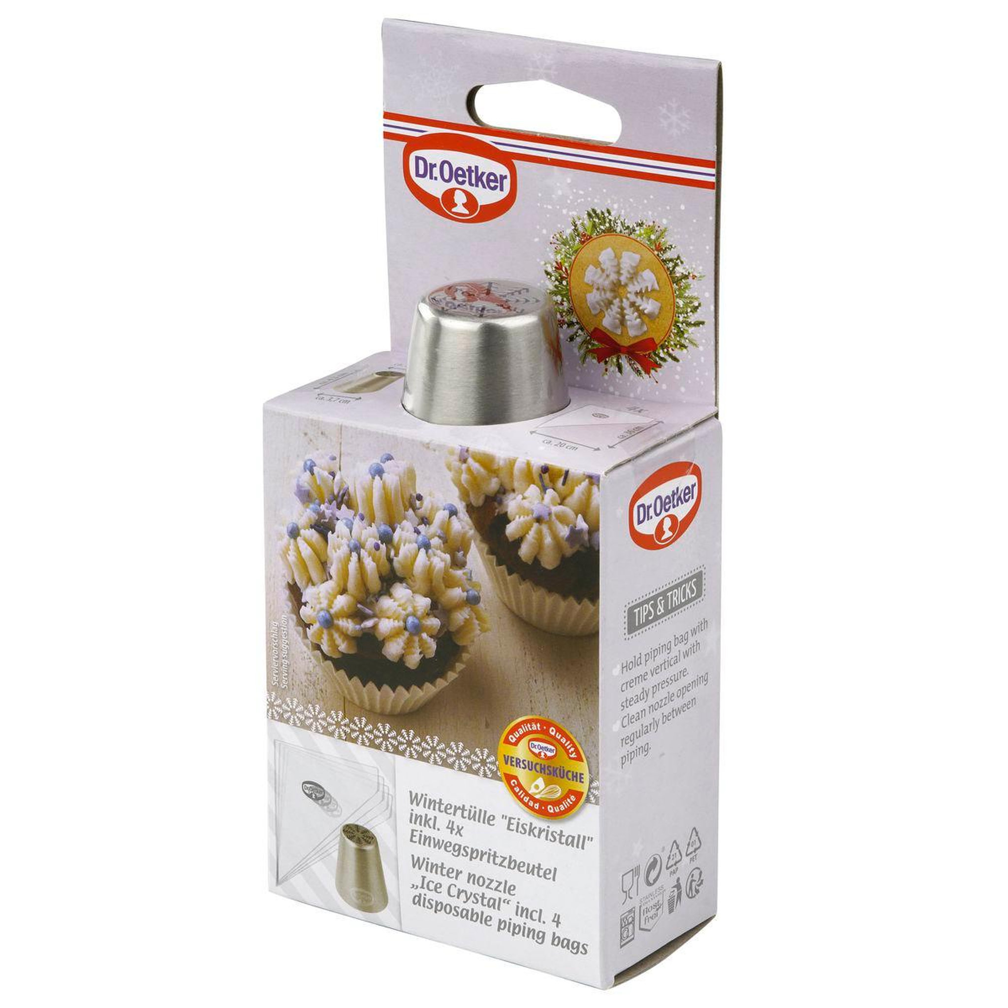 Voir la diapositive 4 : DR.OETKER Set de 2 poche à douilles professionnelle inox dr oetker noël