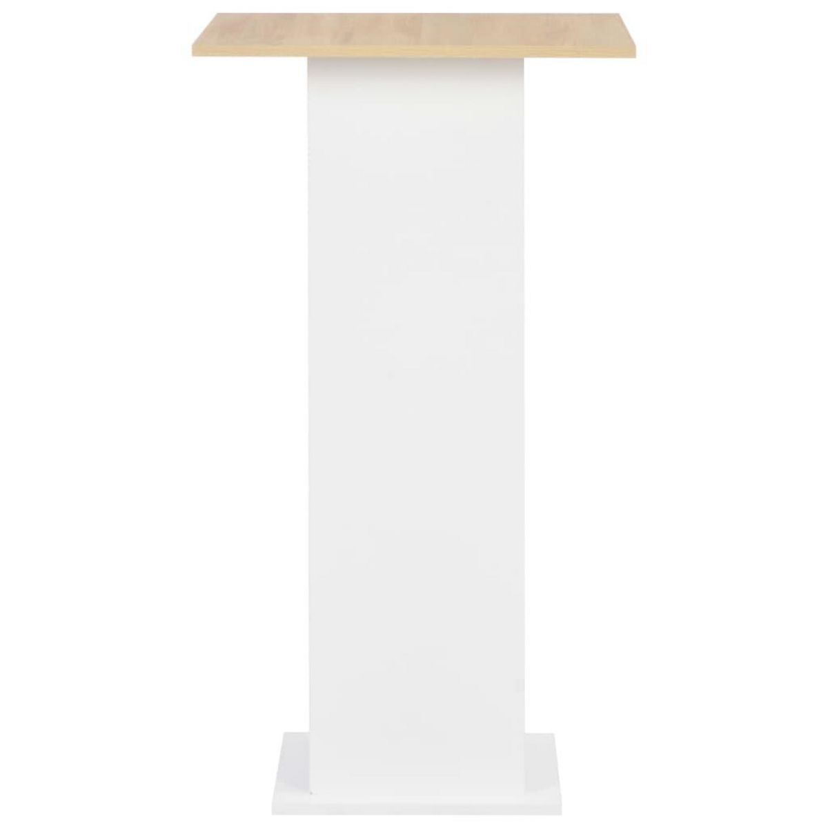 VIDAXL Table de bar Blanc et chene Sonoma 60x60x110 cm