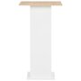 Voir la diapositive 3 : VIDAXL Table de bar Blanc et chene Sonoma 60x60x110 cm