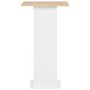 Voir la diapositive 3 : VIDAXL Table de bar Blanc et chene Sonoma 60x60x110 cm