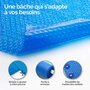 LINXOR Bâche à bulles sur mesure pour piscine - 300 microns - Bleu