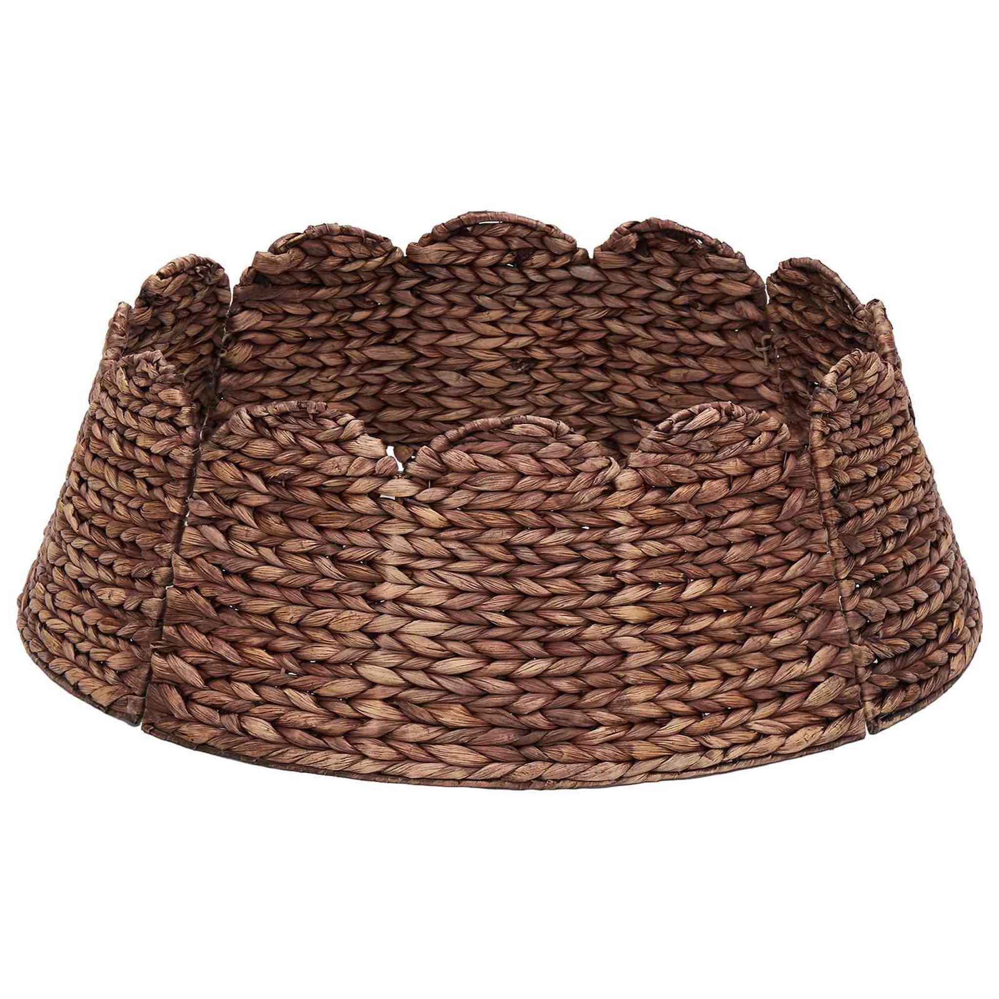 VIDAXL Collier de sapin de Noël Rond Marron Diam. 90 x 28 cm